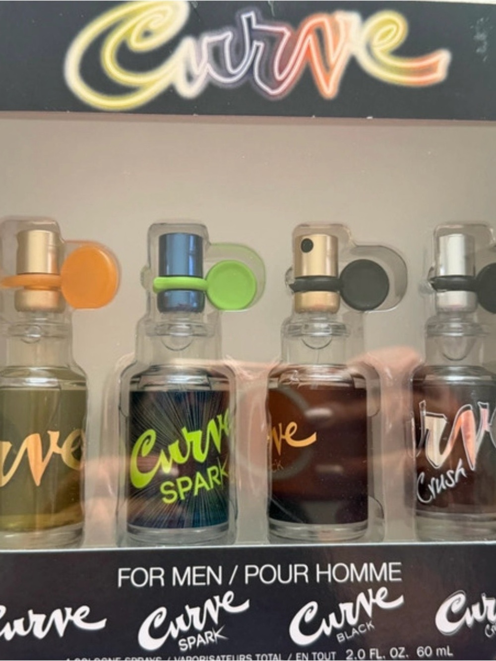 Curve Men Fragrance Set — Assorted Colors (Black, Green, Orange, Silver)